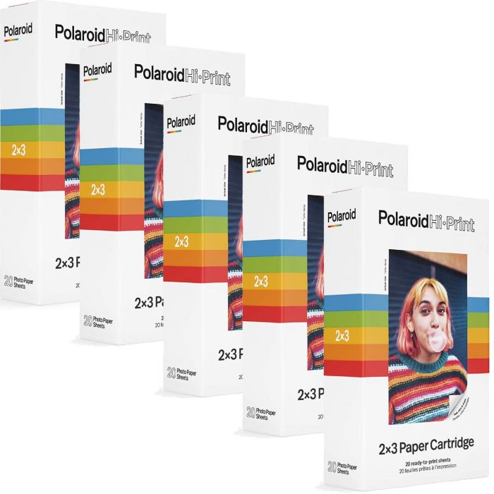 x Polaroid Hi-Print 2x3 Paper Cartridge (100 Sheets in Total)