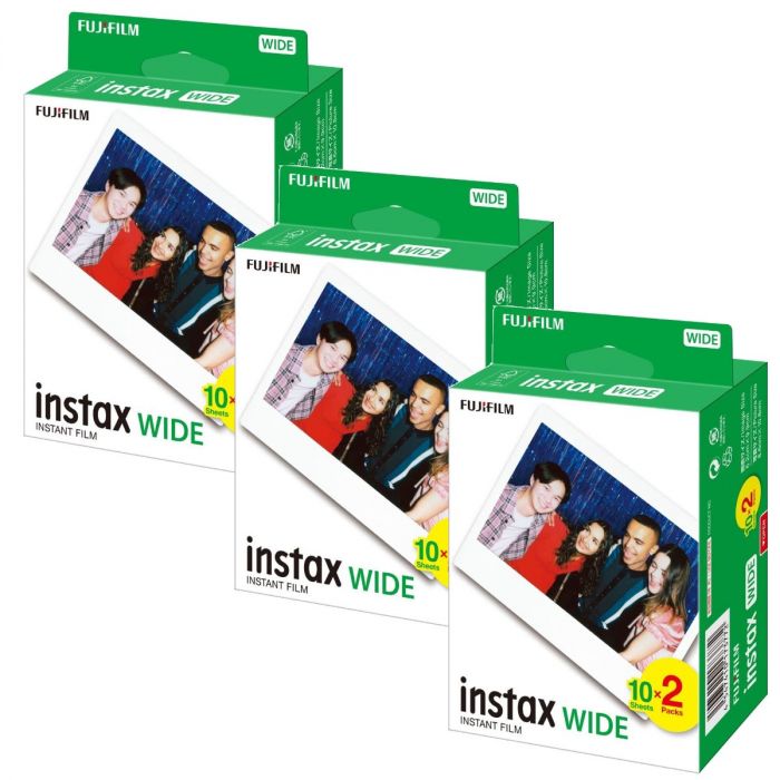 x Fujifilm Instax WIDE Film (60 Shots) for Fuji Wide 300 210 Instant  Cameras