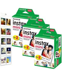 Fujifilm Instax Mini Film Bundle Pack (60 Shots) + FREE Wall Album