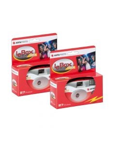 2 x AgfaPhoto LeBox 400 Disposable Camera with Flash (27 Exposures)