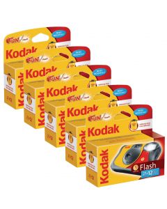 5 x Kodak Fun Flash Disposable Camera (39 Exposures)
