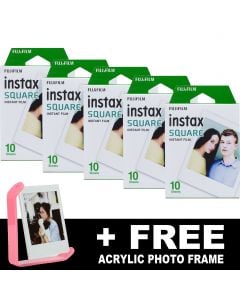 Fujifilm Instax SQUARE Instant Film (50 Shots) + FREE Acrylic Frame